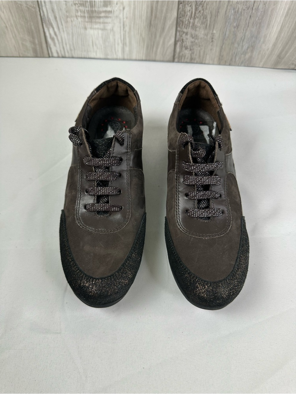 Mobils Dark Brown and Black Lace-Up Sneakers